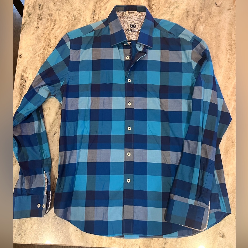 Men’s size Large Bugatchi long sleeve casual dress shirt
